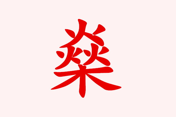 三个火一个木组成的燊怎么读，燊是什么意思?