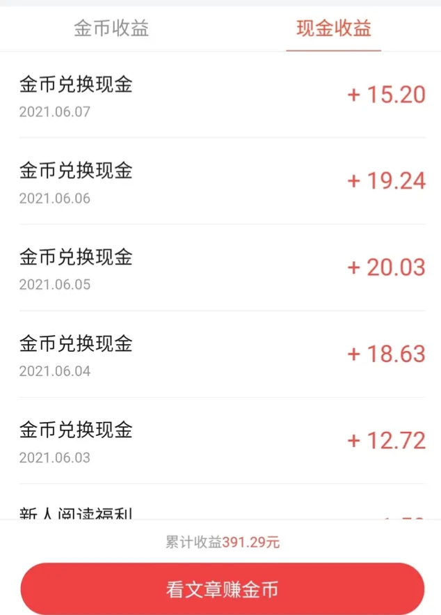 今日头条极速版2021年的金币兑换现金比例是多少，能挣钱吗？