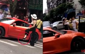 男子谈保时捷女司机，说女司机说了很多威胁的话