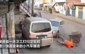 司机撞倒环卫工后自扇耳光是谁的错最后怎么处理了