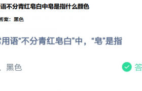 常用语不分青红皂白中皂是指什么颜色?正确答案是什么？