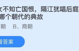 商女不知亡国恨，隔江犹唱后庭花用的是哪个朝代的典故？啥意思？