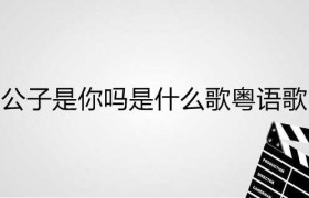 公子是你吗是什么歌粤语歌名叫什么是谁唱的？
