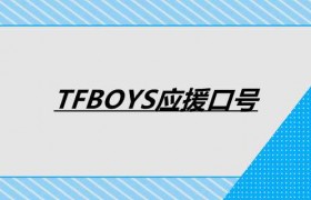 tfboys的应援口号是什么，粉丝怎么给tfbosys喊口号
